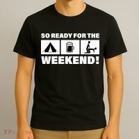 So Ready For The Weekend Camping Beer T-Shirt thumb 3