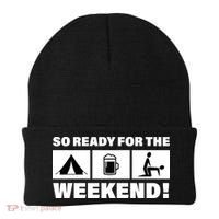 So Ready For The Weekend Camping Beer Beanie thumb 0