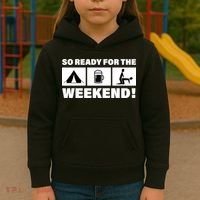 So Ready For The Weekend Camping Beer Kids Hoodie thumb 3