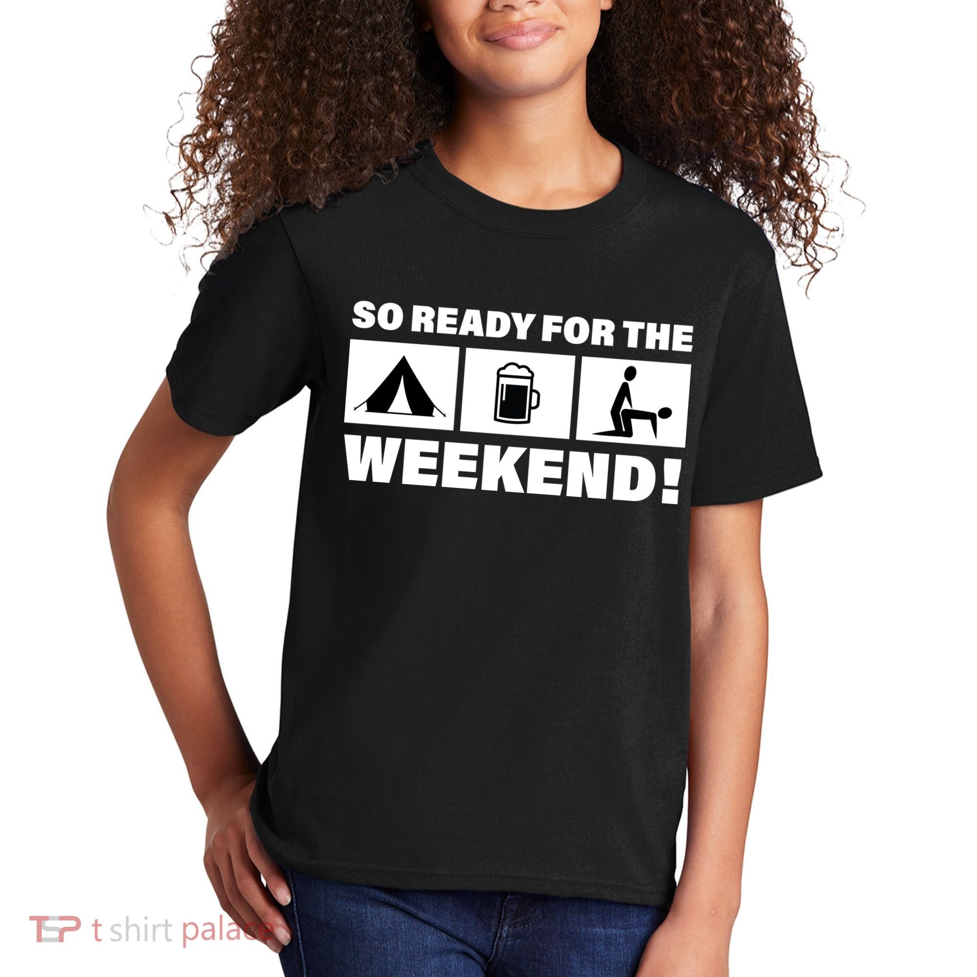 So Ready For The Weekend Camping Beer Kids T-Shirt
