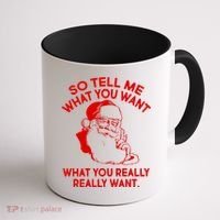 So Tell Me What You Really Want Santa Claus Coffee Mug thumb 1