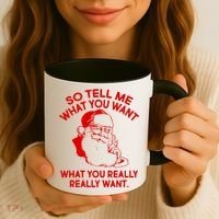 So Tell Me What You Really Want Santa Claus Coffee Mug thumb 3