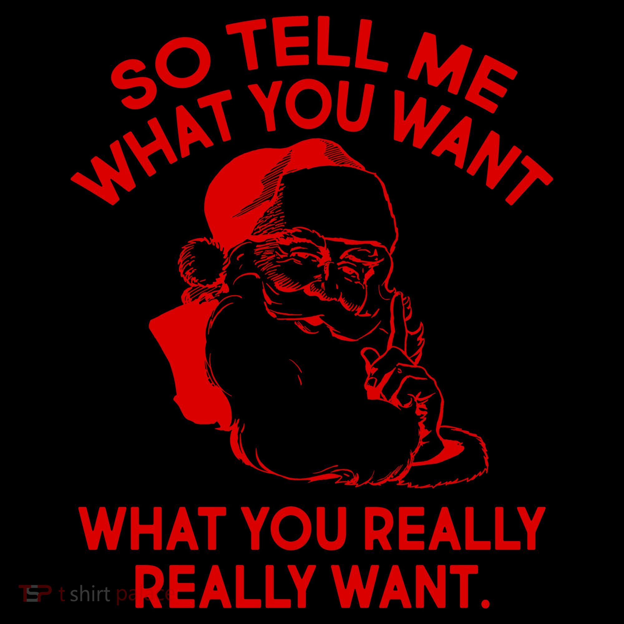 So Tell Me What You Really Want Santa Claus Coffee Mug