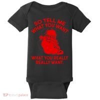 So Tell Me What You Really Want Santa Claus Baby Bodysuit thumb 0