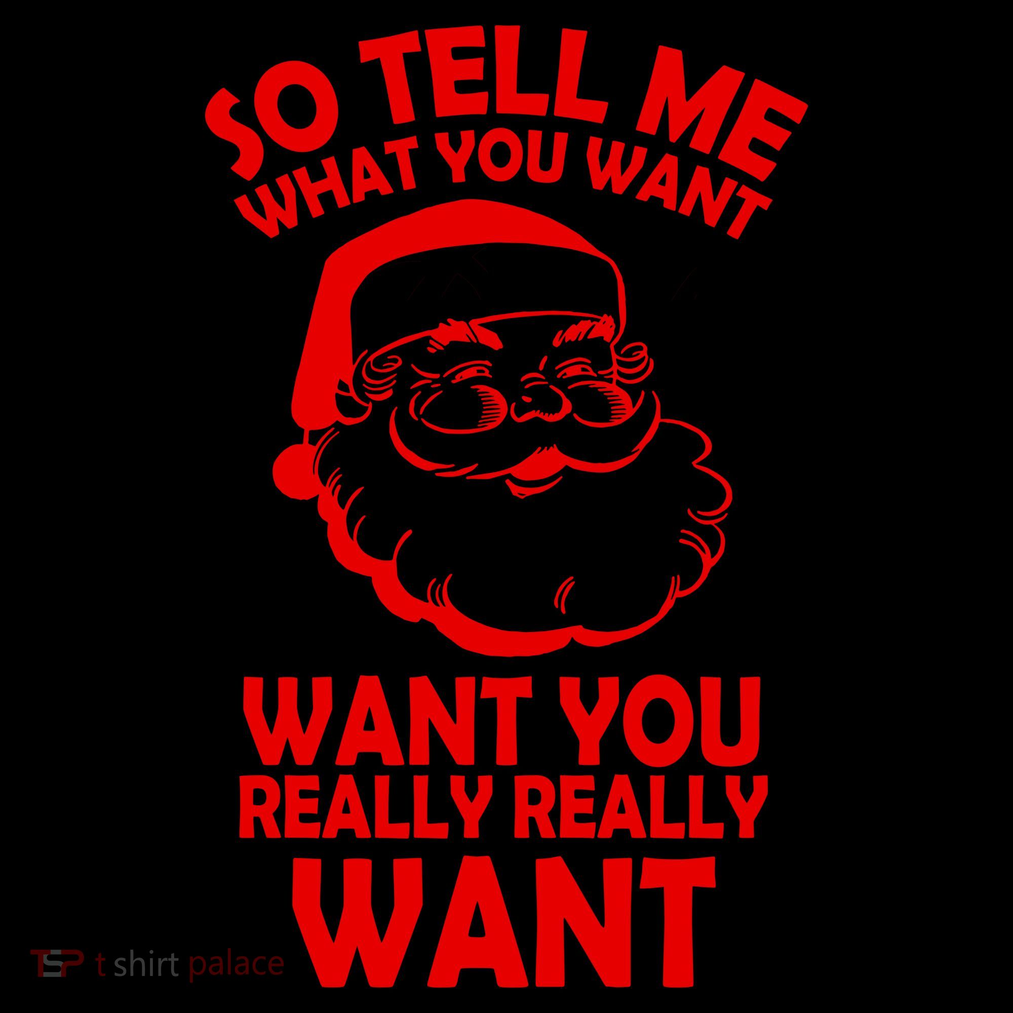 So Tell Me What You Want Funny Santa` Coffee Mug
