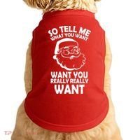 So Tell Me What You Want Funny Santa` Doggie Tank thumb 0
