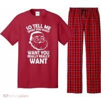 So Tell Me What You Want Funny Santa` Pajama Set thumb 0