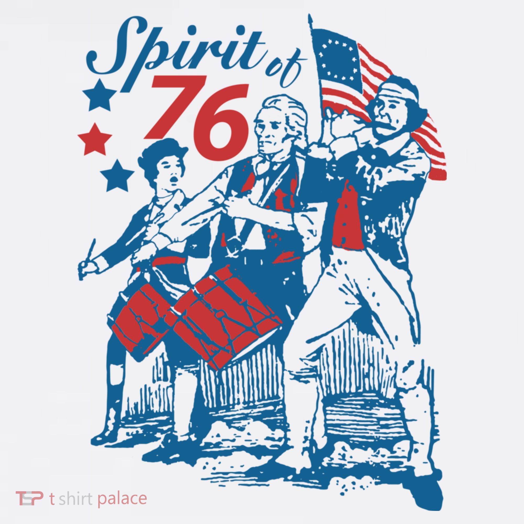 Spirit Of 76 Patriotic Vintage 4th Of July T-Shirt