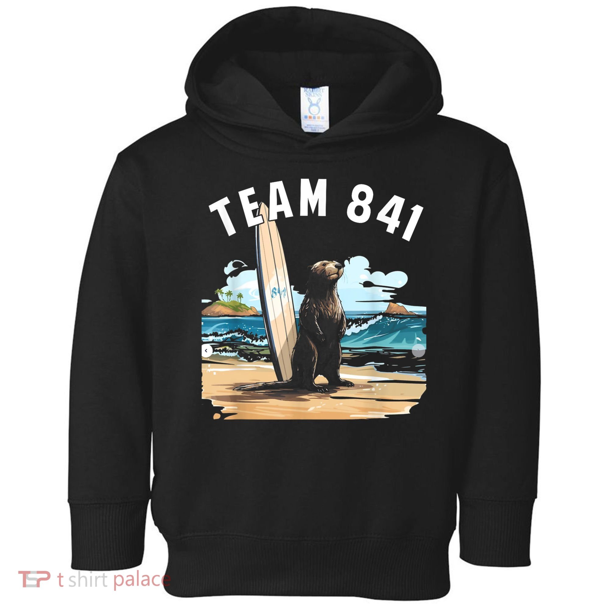 Surfing Otter 841 Otter My Way California Sea Otter Toddler Hoodie