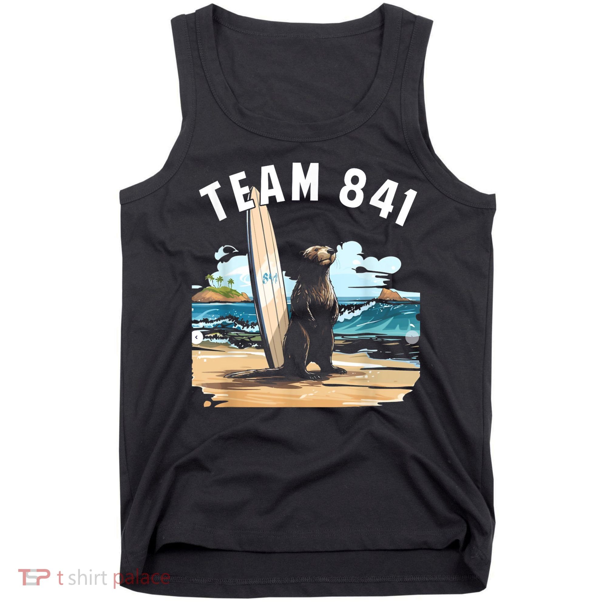 Surfing Otter 841 Otter My Way California Sea Otter Tank Top