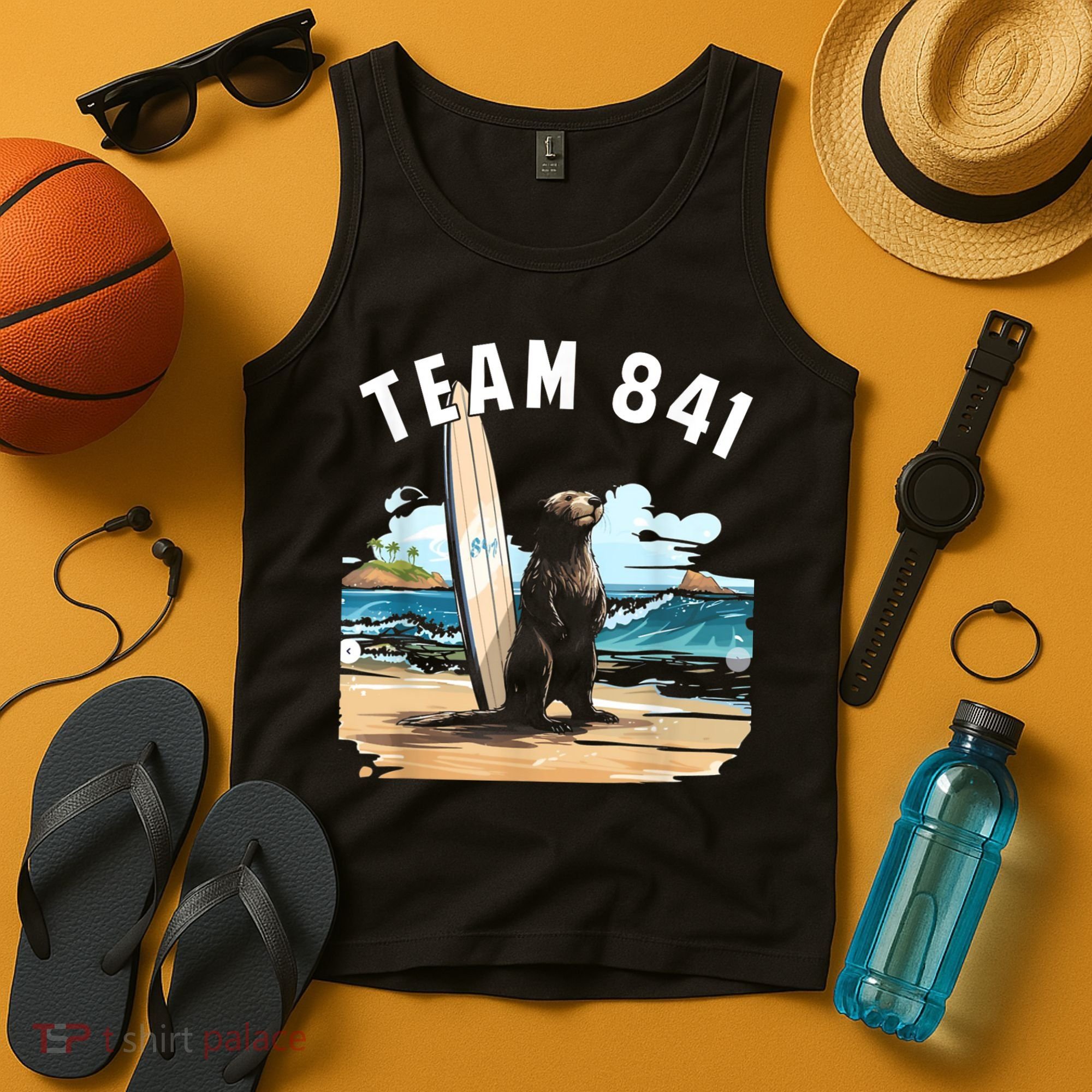 Surfing Otter 841 Otter My Way California Sea Otter Tank Top