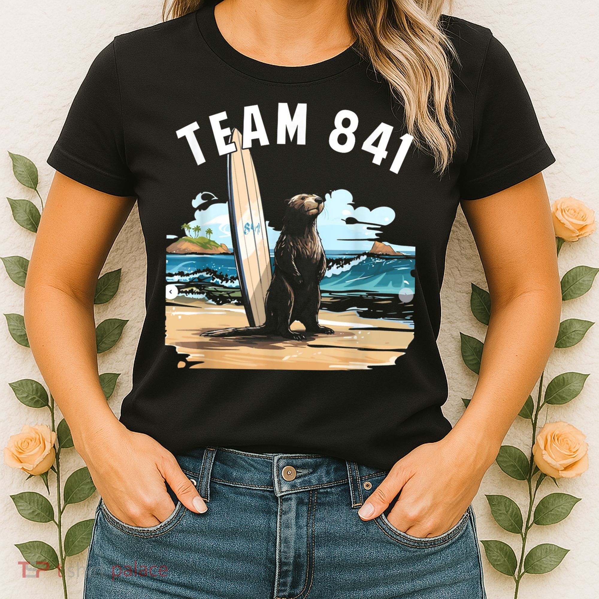 Surfing Otter 841 Otter My Way California Sea Otter Women's T-Shirt