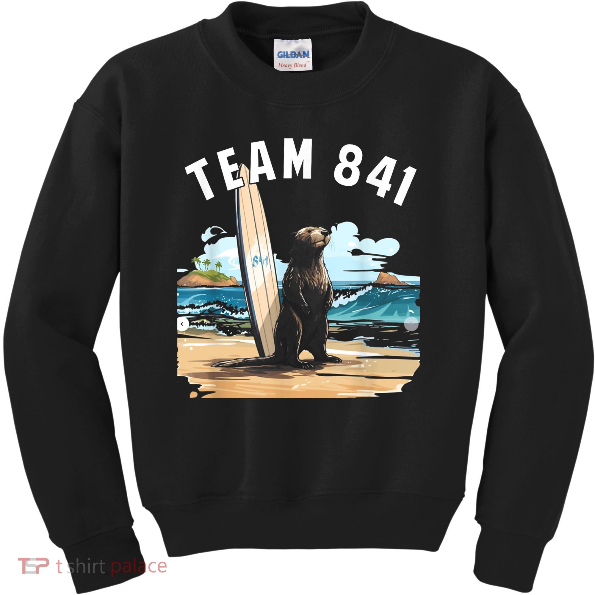 Surfing Otter 841 Otter My Way California Sea Otter Kids Sweatshirt