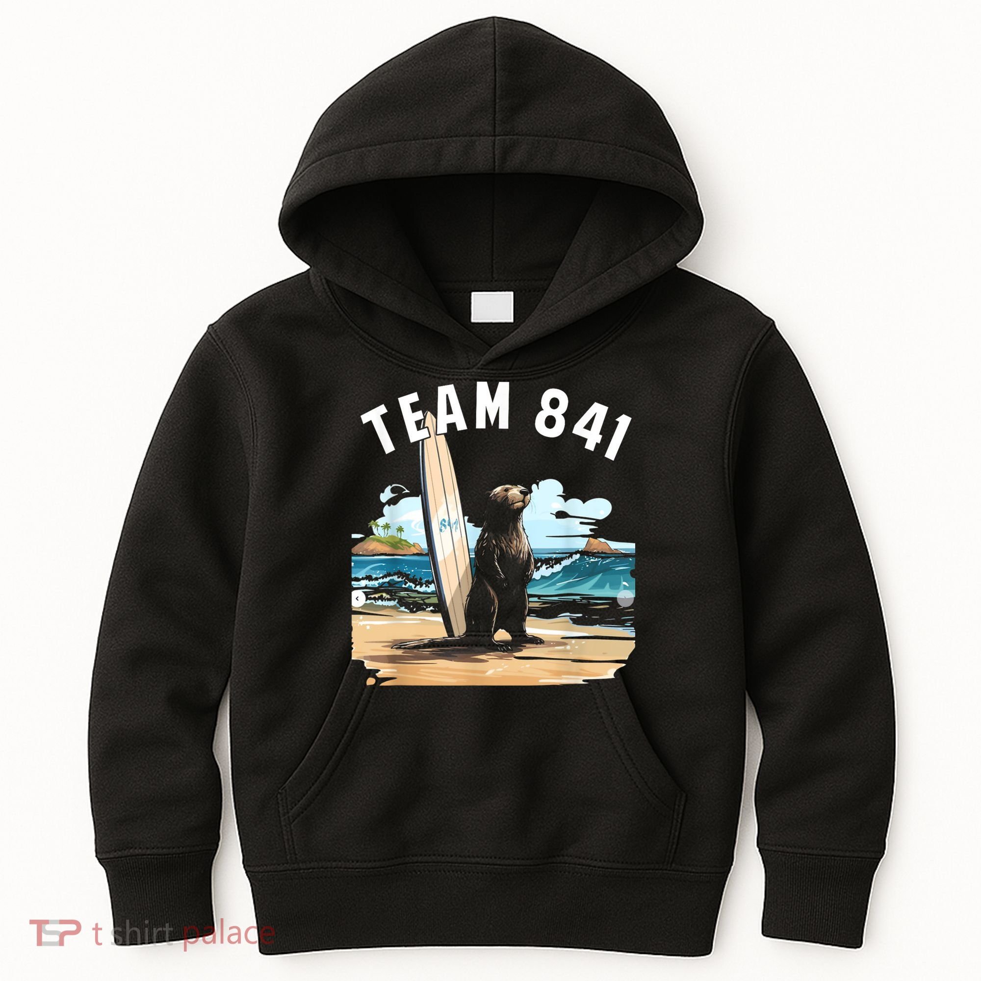 Surfing Otter 841 Otter My Way California Sea Otter Kids Hoodie