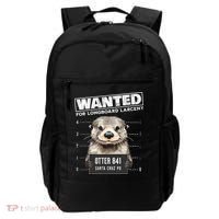 Surfing Otter 841 Wanted For Long Board Larceny Funny Cali Backpack thumb 0