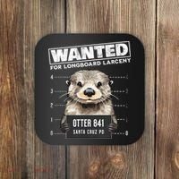 Surfing Otter 841 Wanted For Long Board Larceny Funny Cali Coaster thumb 0