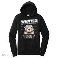 Surfing Otter 841 Wanted For Long Board Larceny Funny Cali Women's Hoodie thumb 0