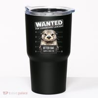 Surfing Otter 841 Wanted For Long Board Larceny Funny Cali Tumbler thumb 0
