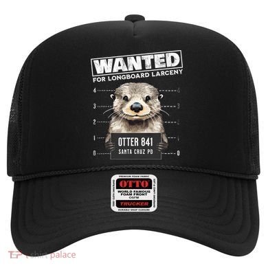 Surfing Otter 841 Wanted For Long Board Larceny Funny Cali Hat