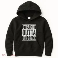 Straight Outta 8th Grade Kids Hoodie thumb 0