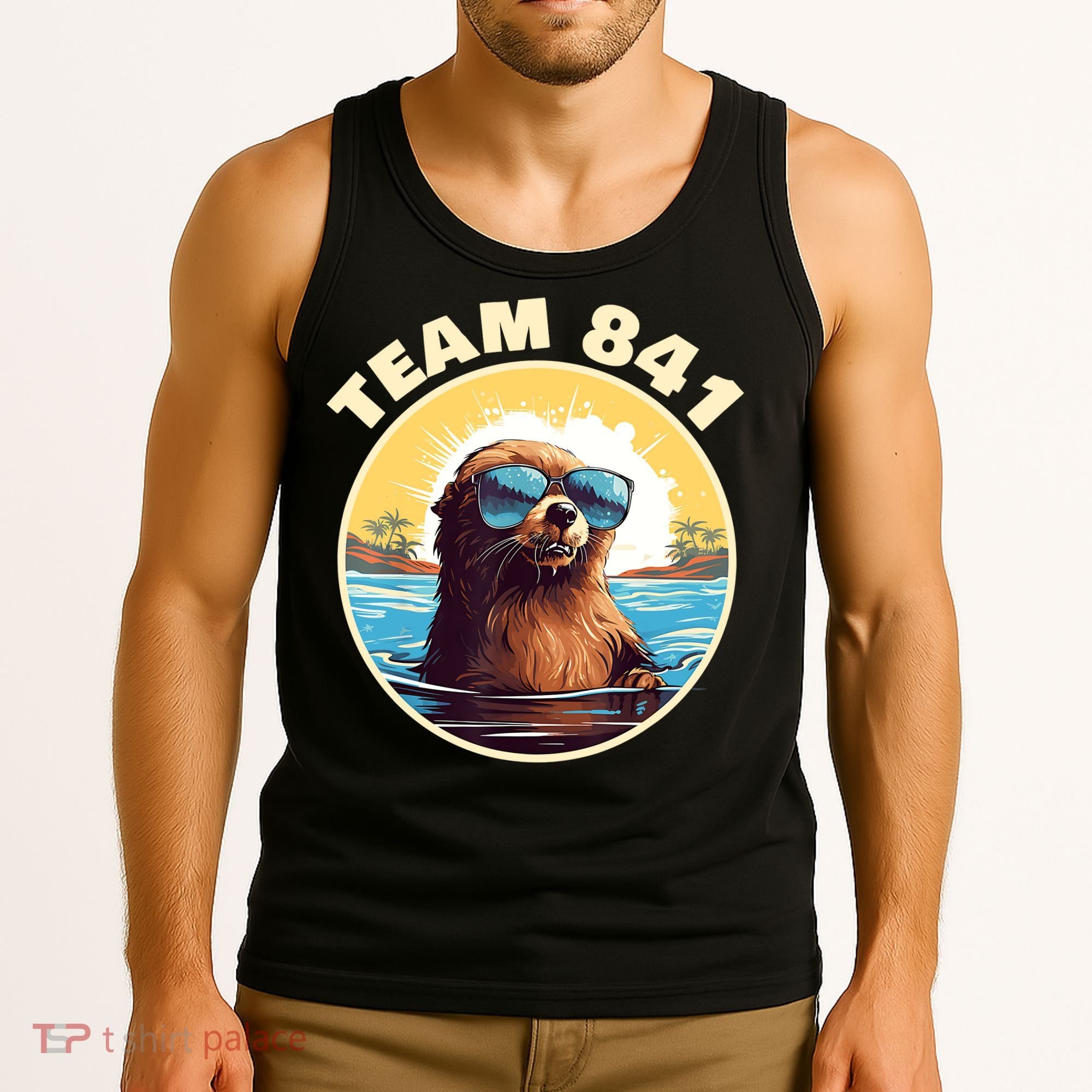 Surfing Otter 841 Otter My Way California Sea Otter Tank Top
