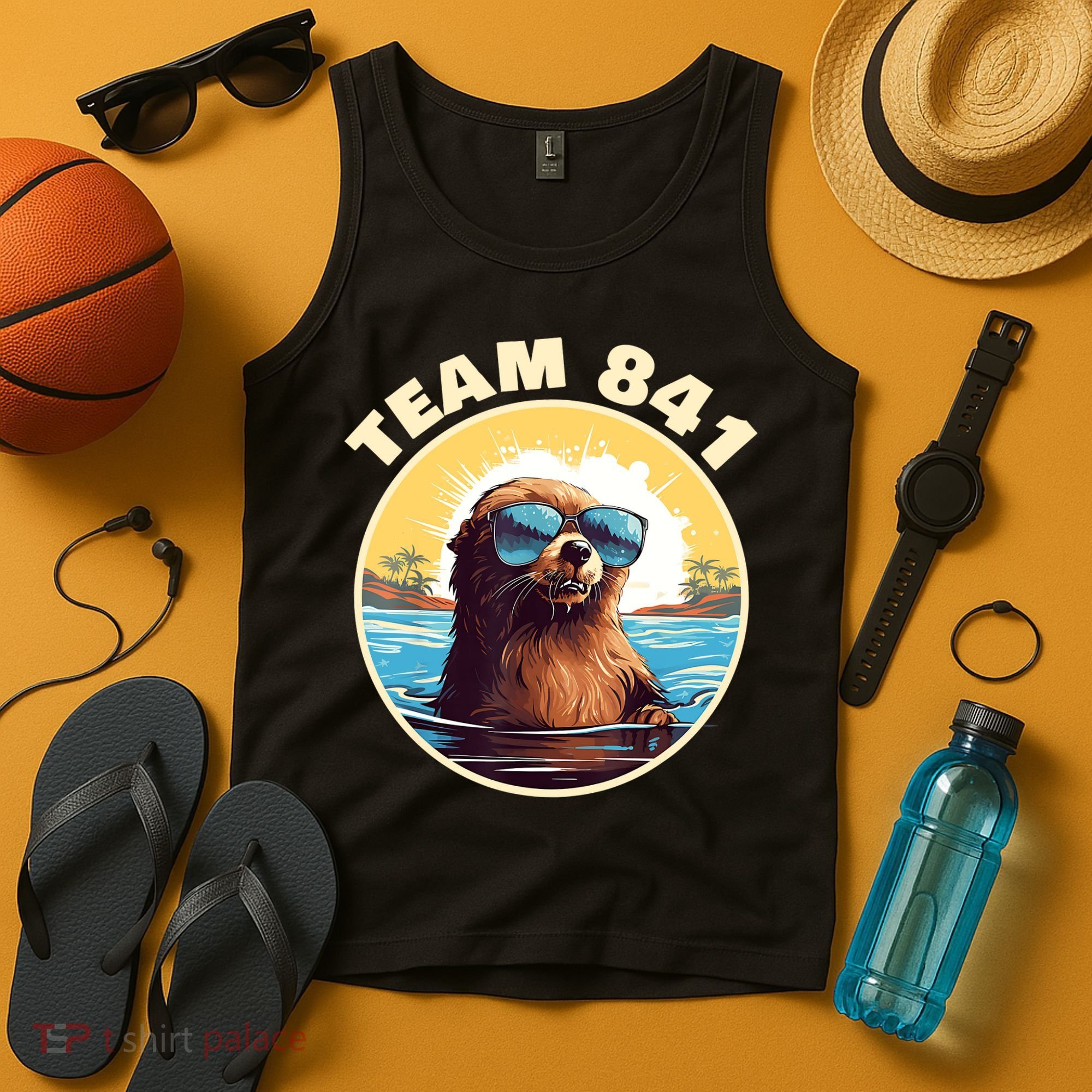 Surfing Otter 841 Otter My Way California Sea Otter Tank Top