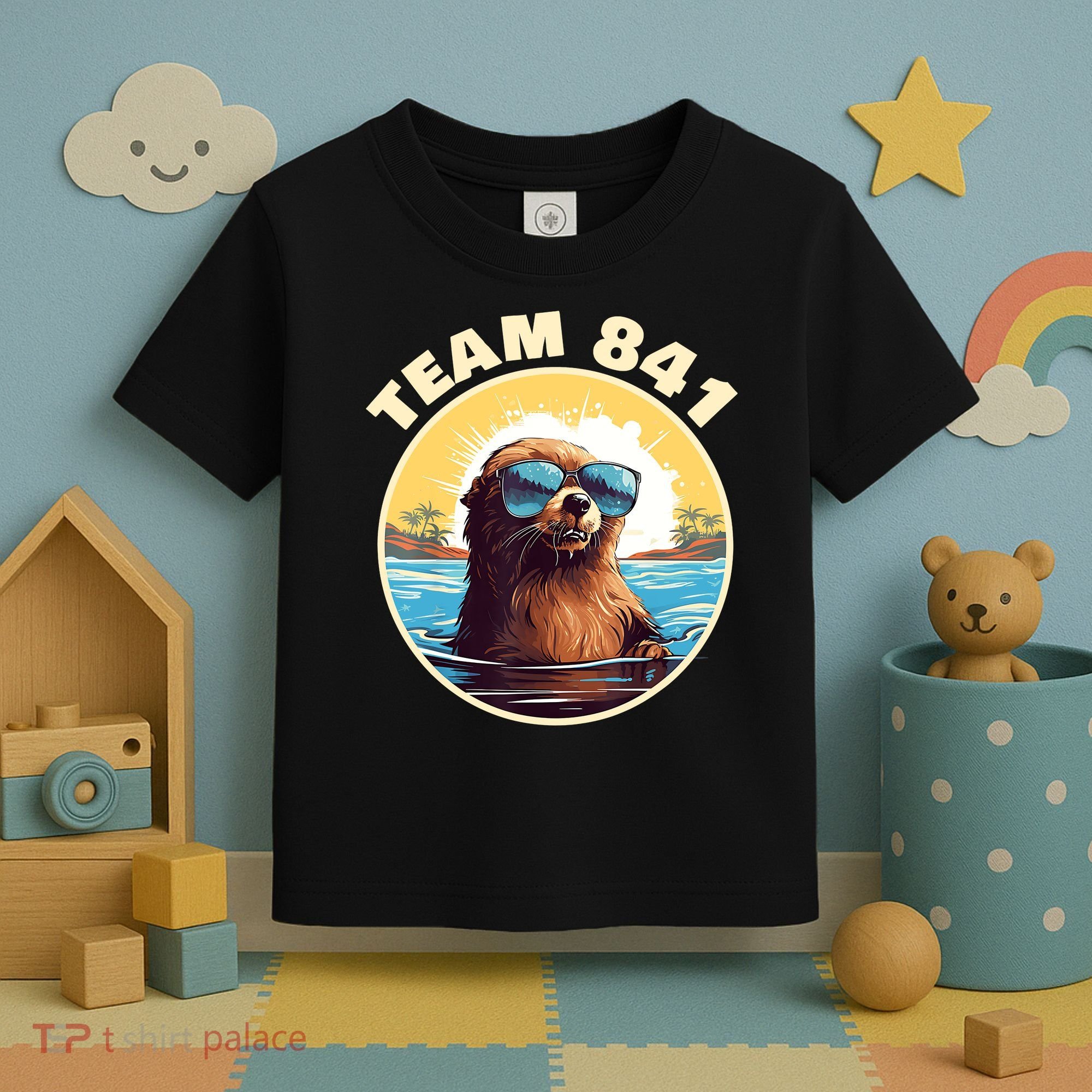 Surfing Otter 841 Otter My Way California Sea Otter Toddler T-Shirt