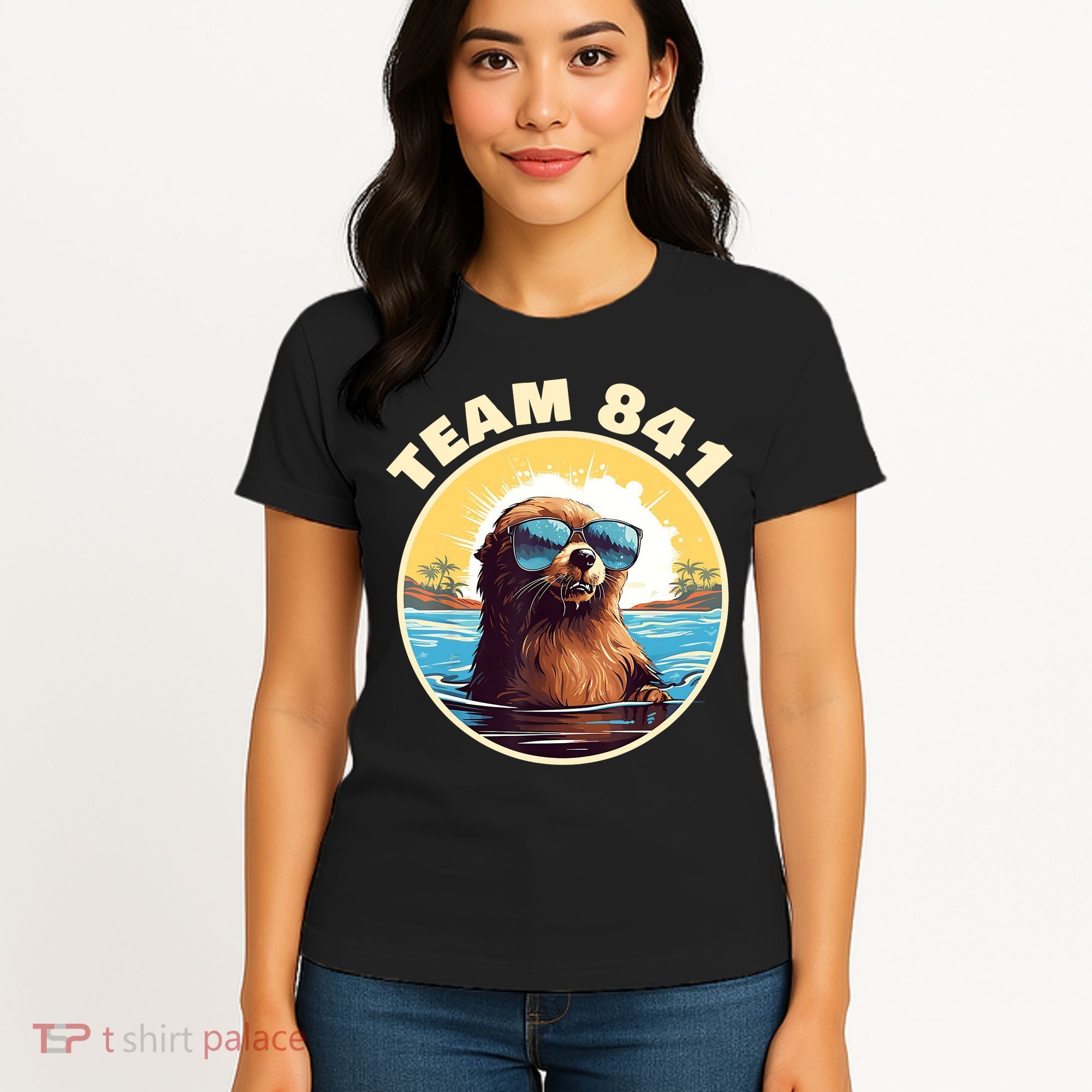 Surfing Otter 841 Otter My Way California Sea Otter Women's T-Shirt