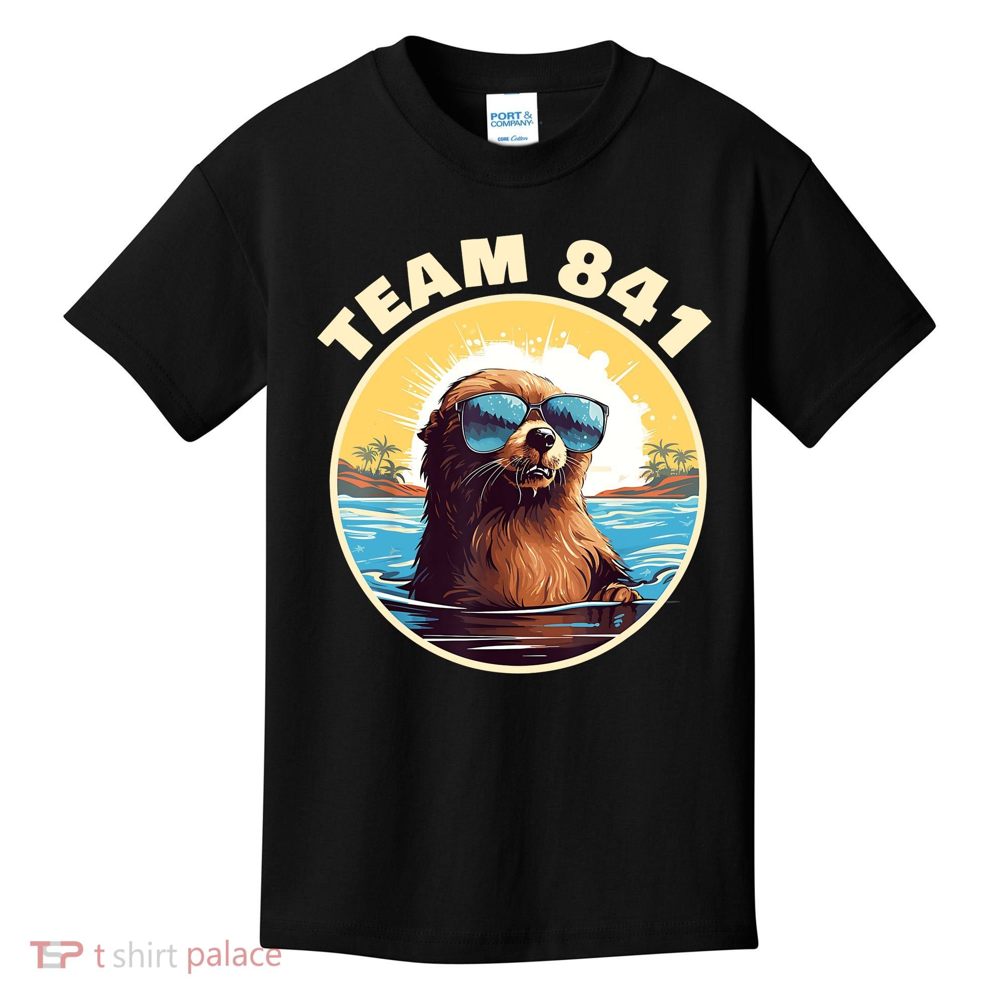 Surfing Otter 841 Otter My Way California Sea Otter Kids T-Shirt