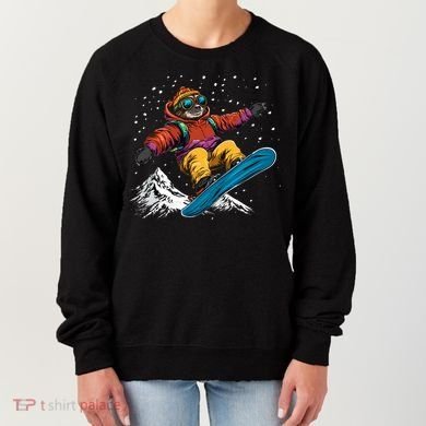 Sloth On A Snowboard Snowboarding Women's Sweatshirt