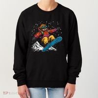 Sloth On A Snowboard Snowboarding Women's Sweatshirt thumb 0