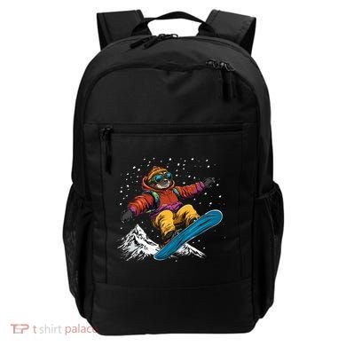 Sloth On A Snowboard Snowboarding Backpack