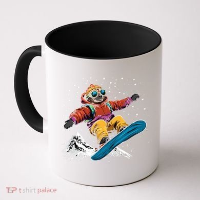 Sloth On A Snowboard Snowboarding Coffee Mug
