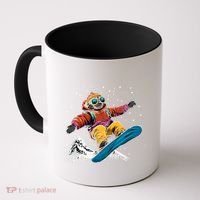 Sloth On A Snowboard Snowboarding Coffee Mug thumb 0