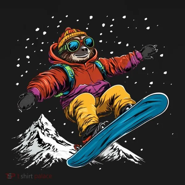 Sloth On A Snowboard Snowboarding Women's Hoodie