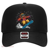 Sloth On A Snowboard Snowboarding Hat thumb 0