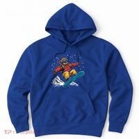 Sloth On A Snowboard Snowboarding Hoodie thumb 0