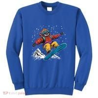 Sloth On A Snowboard Snowboarding Sweatshirt thumb 0
