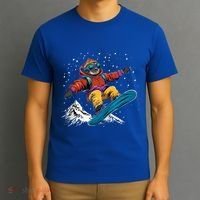 Sloth On A Snowboard Snowboarding T-Shirt thumb 3