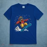 Sloth On A Snowboard Snowboarding T-Shirt thumb 5