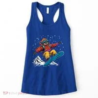 Sloth On A Snowboard Snowboarding Women's Tank Top thumb 0