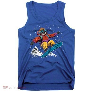 Sloth On A Snowboard Snowboarding Tank Top