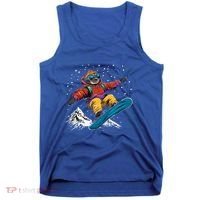 Sloth On A Snowboard Snowboarding Tank Top thumb 0