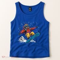 Sloth On A Snowboard Snowboarding Tank Top thumb 2
