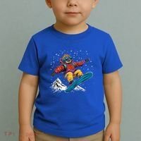 Sloth On A Snowboard Snowboarding Toddler T-Shirt thumb 2
