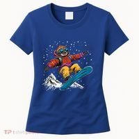 Sloth On A Snowboard Snowboarding Women's T-Shirt thumb 0