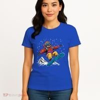 Sloth On A Snowboard Snowboarding Women's T-Shirt thumb 4