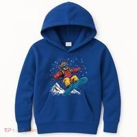 Sloth On A Snowboard Snowboarding Kids Hoodie thumb 0