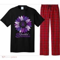 Sunflower Overdose Awareness Month Purple Pajama Set thumb 0