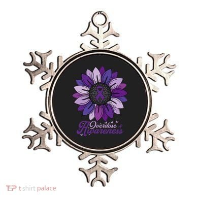 Sunflower Overdose Awareness Month Purple Ornament